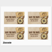 Mariage d'aventure vintage Enregistrer les sticker (Feuille)