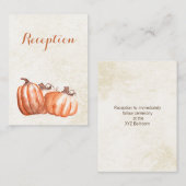 mariage de automne  citrouille accueil invitation (Devant / Derrière)