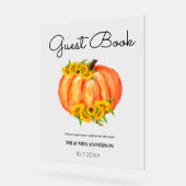 Mariage de automne Citrouille du livre d'invité (Angle)