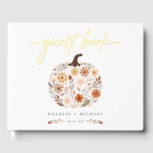 Mariage de automne Citrouille Fleur sauvage rustiq (Recto)