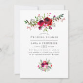 Mariage de automne Douche Floral Invitation (Devant)