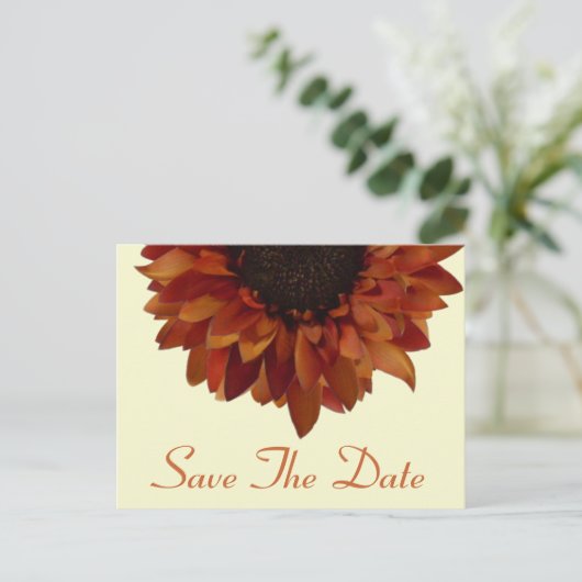 Mariage de automne Enregistrer La Date Carte Posta (Debout devant)