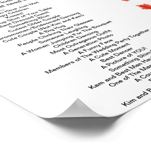 Mariage de automne I Spy Game Poster (Coin)