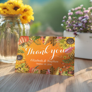 Mariage de automne Merci Automne érable Feuille Ci