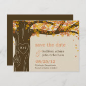 Mariage de automne Oak Tree Enregistrer La Carte D (Devant / Derrière)