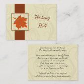 mariage de automne orange qui souhaite des cartes (Devant / Derrière)