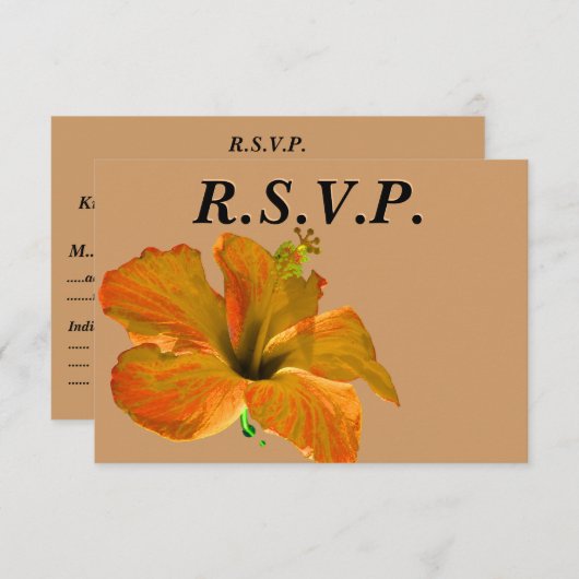 Mariage de automne RSVP invité (Devant / Derrière)
