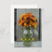 Mariage de automne RSVP : Mason Jar Flowers & Barn (Devant / Derrière)