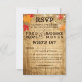 Mariage de automne RSVP pour mariage rustique (Devant)