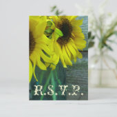 Mariage de automne RSVP : Sunflowers Mason Jar / B (Debout devant)