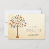 Mariage de automne rustique rsvp standard 3,5 x 5 (Devant)