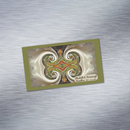 "Mariage de automne Table Favoriser" Carte de visi (In Situ)