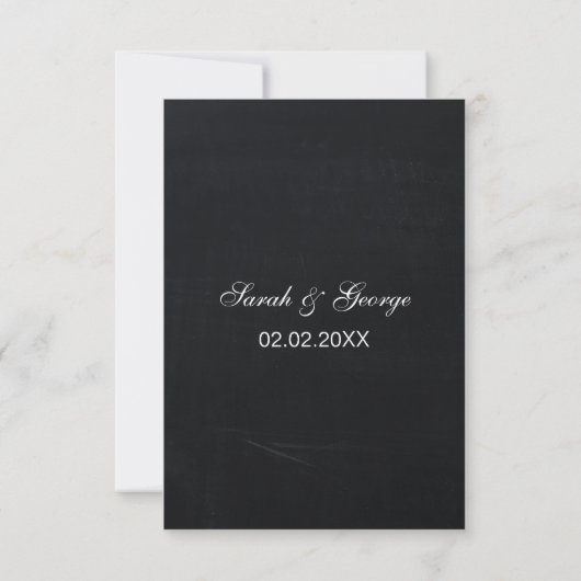mariage de automne vintage Chalkboard rsvp (Dos)