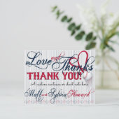 Mariage de baseball Carte de remerciements 2b HOWA (Debout devant)