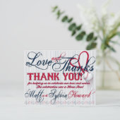 Mariage de baseball Carte de remerciements Mariage (Debout devant)