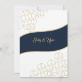 Mariage de baseball Gold et Blue Invitation (Dos)