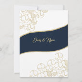 Mariage de baseball Gold et Blue Invitation (Dos)