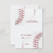 Mariage de baseball Thème Personnalisable Cartes d (Devant)