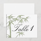 Mariage de beauté Bambou Numéro de table (Devant / Derrière)