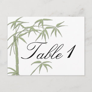 Mariage de beauté Bambou Numéro de table