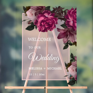 Mariage de bienvenue avec des roses romantiques de