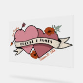 mariage de bienvenue de coeur vintage (Angle)