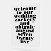 Mariage de bienvenue de Mariage noir moderne (Angle)