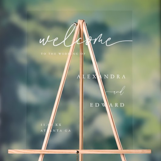 Mariage de bienvenue écriture classique minimalist (Neutre)