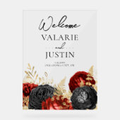 Mariage de bienvenue gothique rouge et noir (Recto)