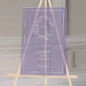 Mariage de bienvenue Lavender Leafree Crest Monogr