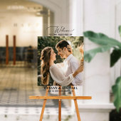 Mariage de bienvenue photo minimaliste clair