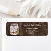 mariage de bocal de maçon rustique, étiquette d'ad (En situation)