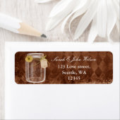 mariage de bocal de maçon rustique, étiquette d'ad (En situation)