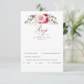 Mariage de Boho de Foliage Rouge Bourgogne RSVP (Debout devant)