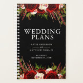 Mariage de Boho Floral de Bourgogne noire (Devant)