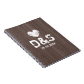 Mariage de bois rustique livre d'invité carnet (Côté Droit)