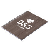 Mariage de bois rustique livre d'invité carnet (Côté gauche)
