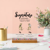 Mariage de boisson Dinosaur Mariée et signature de (Mariage)