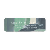 Mariage de bord de mer Ocean Glass Étiquette de ad (Devant)