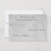 Mariage de bouquet de roses blanches RSVP (Dos)