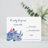 Mariage de bouquet Rose bleu RSVP (Debout devant)