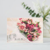 Mariage de bouquet rose RSVP (Debout devant)