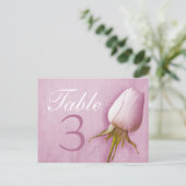 Mariage de bourgeon violet rose numéro de table 1- (Debout devant)