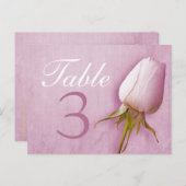 Mariage de bourgeon violet rose numéro de table 1- (Devant / Derrière)