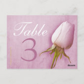 Mariage de bourgeon violet rose numéro de table 1- (Dos)