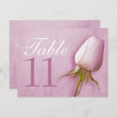 Mariage de bourgeon violet rose numéro de table 10 (Devant / Derrière)