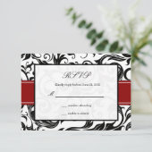 Mariage de Bourgogne Swirl RSVP (Debout devant)