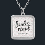 Mariage de Bridesmaid Motif et nom collier<br><div class="desc">Bridesmaid Mariage Ring Motif et Nom Collier.</div>