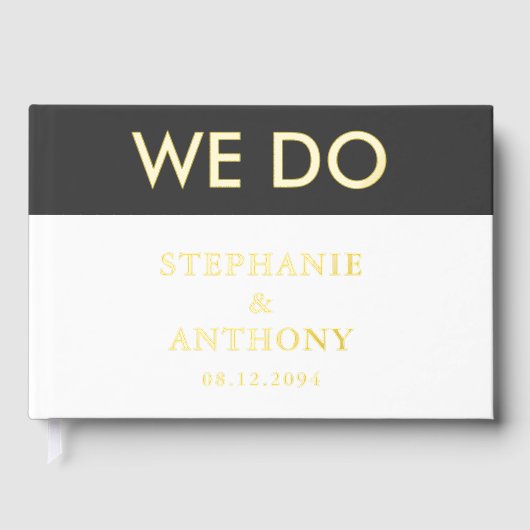 Mariage de BW moderne audacieux "We Do" | Nettoyer (Recto)