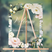 Mariage de cadre fleuri vert Bienvenue Symbole acr (Neutre)